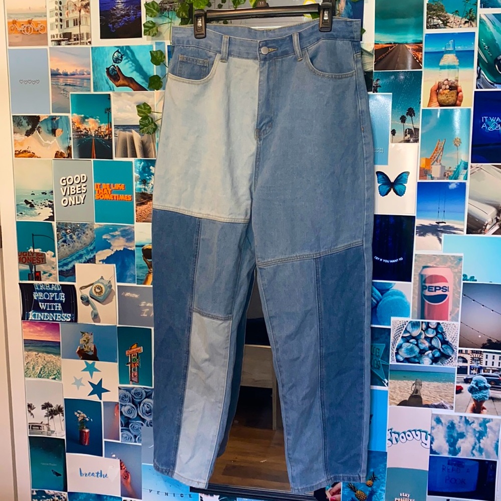 Colorblock Jeans from SHEIN. Size XL